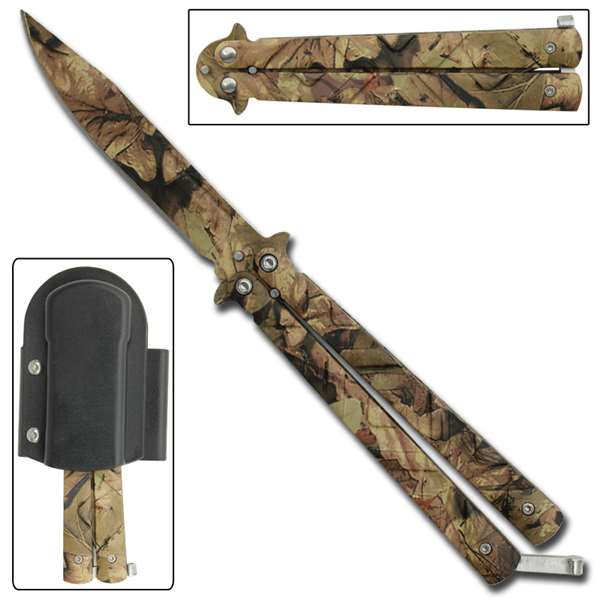 Forester Digital Camo Butterfly Knife - Tophatter's Army Products & Self Defense Collectible Weapons - Tophatter Daily Deals